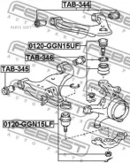 ����� ������� ��������� �������� ������ Toyota Hilux Ggn15/Ggn25/Ggn35/Kun1# 04-12 0120GGN15UF ����