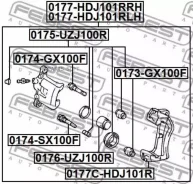 ����� ������� ���������� �������� Toyota LAND Cruiser 100 HDJ100, UZJ100 1998.01-2007.08 [EU] 0177CHDJ101R ����