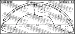 ������� ��������� ���������� [230x43] Mazda 626 97-02/Premacy 99-05/Tribute 00-08 0502GFR ����