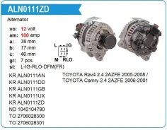 ��������� Toyota 1AZ,2AZ IG. RLO. L. M RAV ACA31 KR Krauf ALN0111RN ����