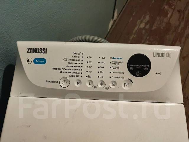 Стиральная машина zanussi lindo100, вертикальная загрузка, 6,0 кг, б/у ...