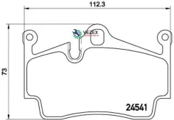 ������� ��������� Porsche Boxter/Cayman 04-/12- ����. Brembo P65028 P65028 ����