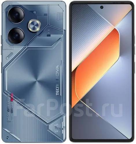 Смартфон Tecno POVA 6, 256 гб, 6.78", синий, 3G, 4G LTE, Dual-SIM ...