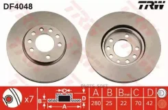 ����. ���� ���. ����. [280x25] 5 ���. OPEL Astra 1998, Zafira 2001 - 2006 DF4048 ����