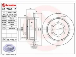 ���� ��������� Brembo 08.7106.10, ������ 08710610 ����