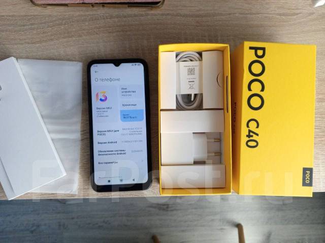 Смартфон Xiaomi Poco C40 3+0.5/32Gb Черный, 32 гб, 6.71", моноблок, 3G ...