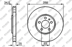 ���� ��������� /�������� /TI-GUAR ��� Volkswagen POLO 2010-, Skoda Octavia 1996-2010, Rapid 2012-, POLO VI 2020- 288/25�� TG-BDS0022 6R0615301D HSDB00...