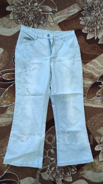 Джинсы бриджи женские на подростка, 38, 40, 42, лето, б/у, в наличии ...