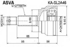   24x60x27 Asva KA-SL2A46 KASL2A46 