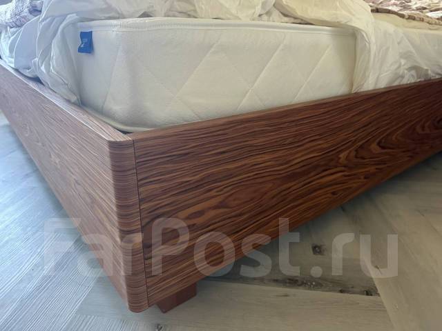 Кровать Кинг двуспальная с матрасом Аскона, лдсп, 185,0 см, 205,0 см, б ...
