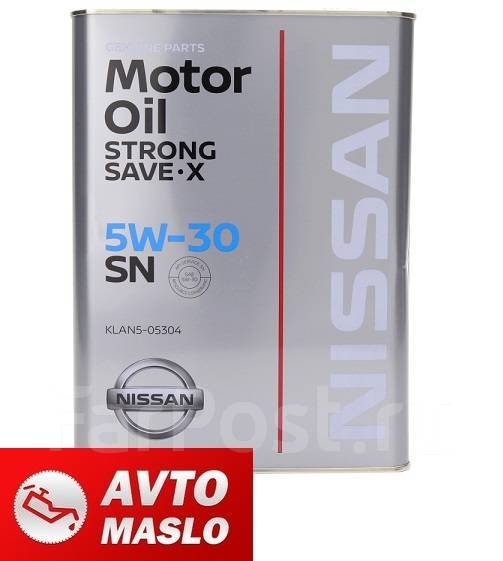 Масло моторное Nissan Strong SAVE X 5W-30 SN/GF-5 4л, синтетическое, 4 ...