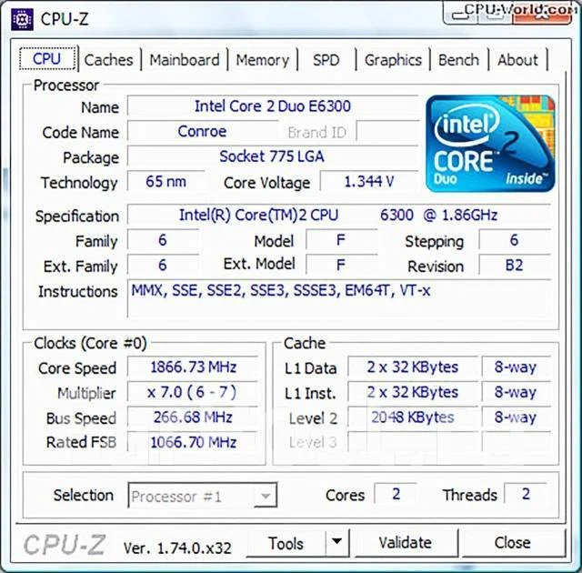 Intel Core 2 Duo E6300 ����