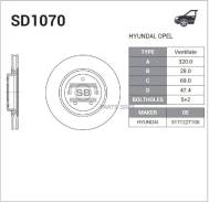    . Hyundai I40 1.6/2.0/1.7CRDI 11 Sangsin Brake SD1070 SD1070 
