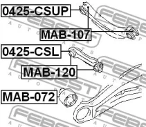����������� ������ ���� Febest MAB120 MAB120 ����