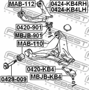 ����� �������� ������� ������ Febest 0424KB4RH 0424KB4RH ����