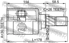 ���� ���������� ����� 30x40x26 Febest 0211J1016LH 0211J1016LH ����