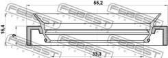   33.3x55.2x9x15 Febest 95HAY35550915C 95HAY35550915C 