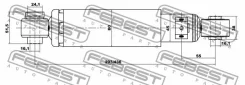 ����������� ������ gas.twin tube Febest 12658283R 12658283R ����