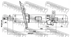 ����������� �������� ����� gas.twin tube Febest 02110001FL 02110001FL ����