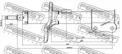 ����������� �������� ������ gas.twin tube Febest 10666582FR 10666582FR ����