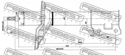 ����������� ������ ����� gas.twin tube Febest 12667890RL 12667890RL ����