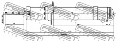 ����������� �������� gas.twin tube Febest 12658719F 12658719F ����