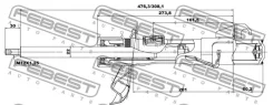 ����������� �������� ����� gas.twin tube Febest 05665298FL 05665298FL ����