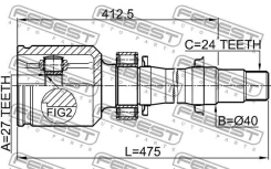 ���� ���������� ������ 27x40x24 Febest 0111ACA38RH 0111ACA38RH ����