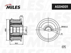 ����� ���������� ���� hyundai / kia 1.4 / 1.6 15- Miles AG04001 AG04001 ����