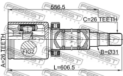 ���� ���������� ������ 26x31x26 Febest 2711V70Attrh 2711V70ATTRH ����