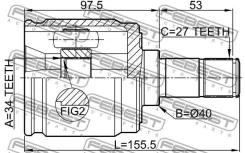 ���� ���������� ����� 34x40x27 Febest 0311CL20LH 0311CL20LH ����