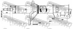 ����������� �������� ������ gas.twin tube Febest 12666493FR 12666493FR ����