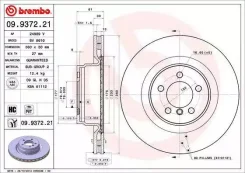 ���� ��������� �������� land rover range rover iii (l322) 03 / 02-12 / 12 Brembo 09937221 09937221 ����
