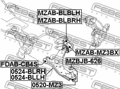 ����� �������� ������ Febest 0524BLRH 0524BLRH ����