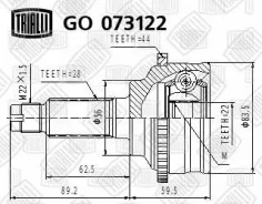���� �����. ��� �/� Kia Spectra (00-) ������ ABS | ����� | Trialli GO073122 GO073122 ����
