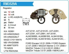 ��������� ���������� Mazda Tribute 3.0 01.2008-, FORD Escape UTM RM3529A ����