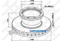   ! . 406/194x48/175 n10-215-M16x1.5 Omn MB, Setra S210-216 Stellox 8500708SX 85-00708-SX 8500708SX 