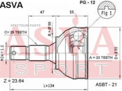���� �������� 23x56x25 ASVA PG12 PG12 ����