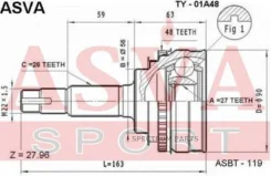 ���� �������� 27x56x26 ASVA TY01A48 TY01A48 ����