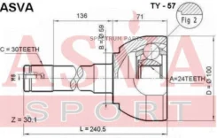 ���� �������� 24x59x30 ASVA TY57 TY57 ����