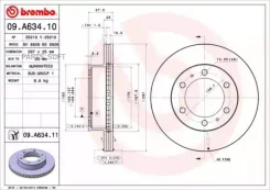 ���� ����. ���. ����. [297x25] 6 ���. Toyota Hilux 2,5/3,0/D/D-4D 4x4 08/05- 09A63410 ����