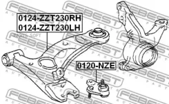 ����� �������� ����� toyota celica zzt23# 1999-2006 0124ZZT230LH ����