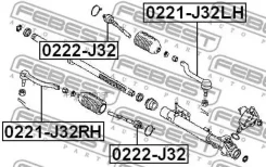 ���������� ������� ������ Nissan Teana RUS MAKE J32R 2009.06-2013.12 [EL] 0221J32RH ����