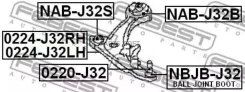 ����� �������� ������ Nissan Teana J32 2008- 0224J32RH ����