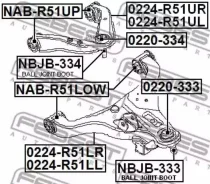 ����� �������� ������ ����� Nissan Pathfinder R51M 2005- 0224R51LL ����