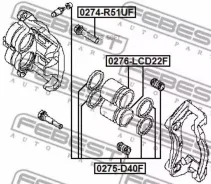 ����������� �������� ���������� ��������� (�� ��� �������) Nissan Pathfinder R51M 2005.01-2014.11 [E 0275D40F ����