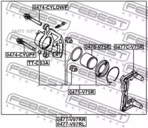������� ��������� ������ ����� Mitsubishi Pajero IV/Montero V87W/V97W 2006- 0477V97RL ����