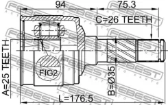 ���� ���������� ������ 25X35X26 Mazda BT-50 UN 2006-2012 [EU] 0511B25RH ����