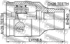 ���� ���������� ������ �-�� Suzuki Swift 03-10 0711SX4FRH ����