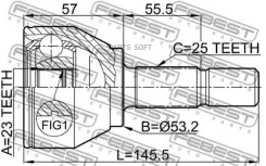 ���� �������� 23x53.2x25 (FORD Focus I CAK 1998-2005) Febest 2110FOC ����